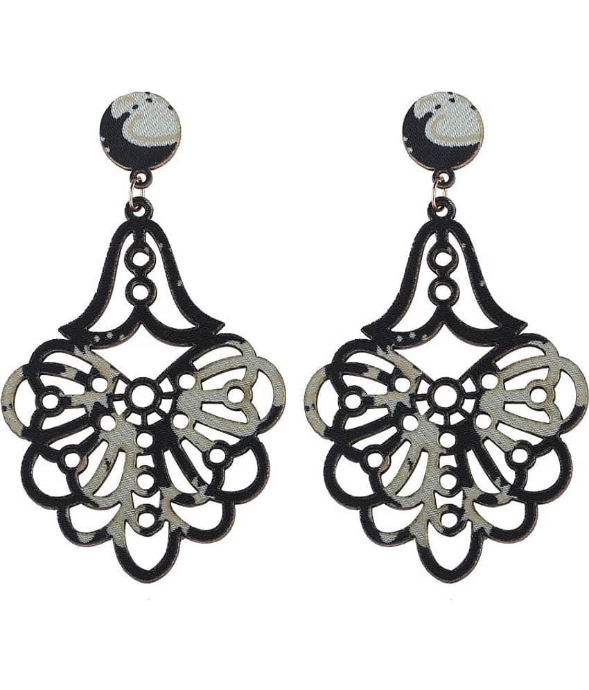 SILVER SHINE Beautiful Party Wear Natural Wood for Perfect and Different Look - Earrings | Buy online on ZillyBuy