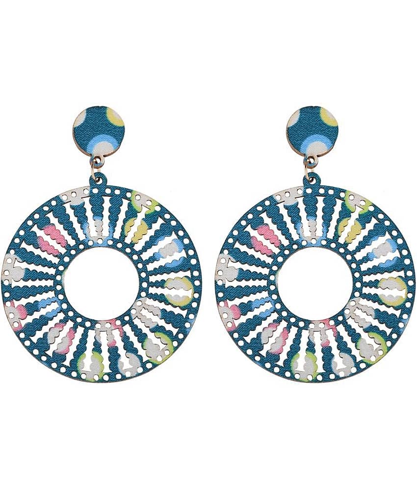 SILVER SHINE Delicate Natural Wooden Dangler Earrings for Girls and Women. - Earrings | Buy online on ZillyBuy