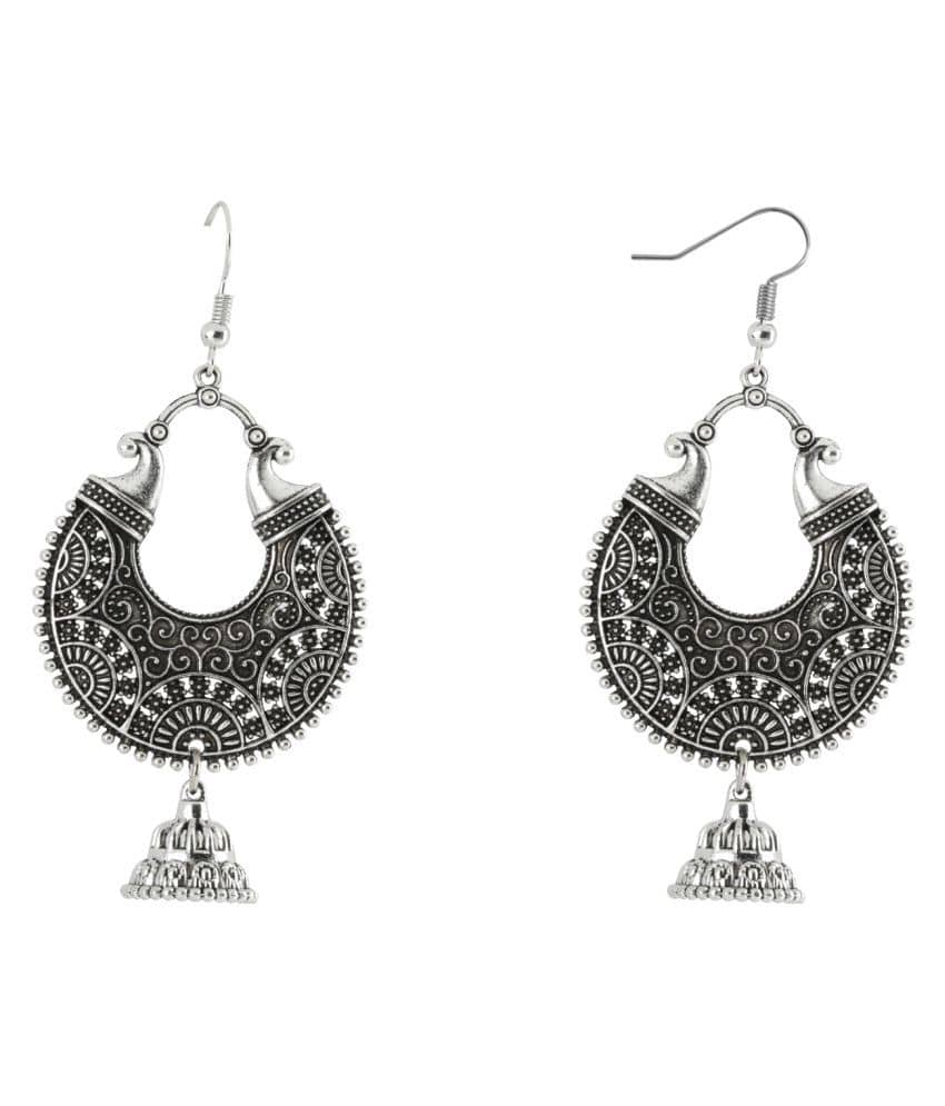 Silver Shine Charming Silver Fish Hook Earrings for Women - Earrings | Buy online on ZillyBuy