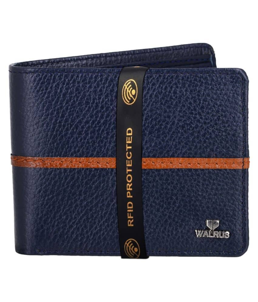 Walrus PU Blue Casual Regular Wallet - Handbags | Buy online on ZillyBuy