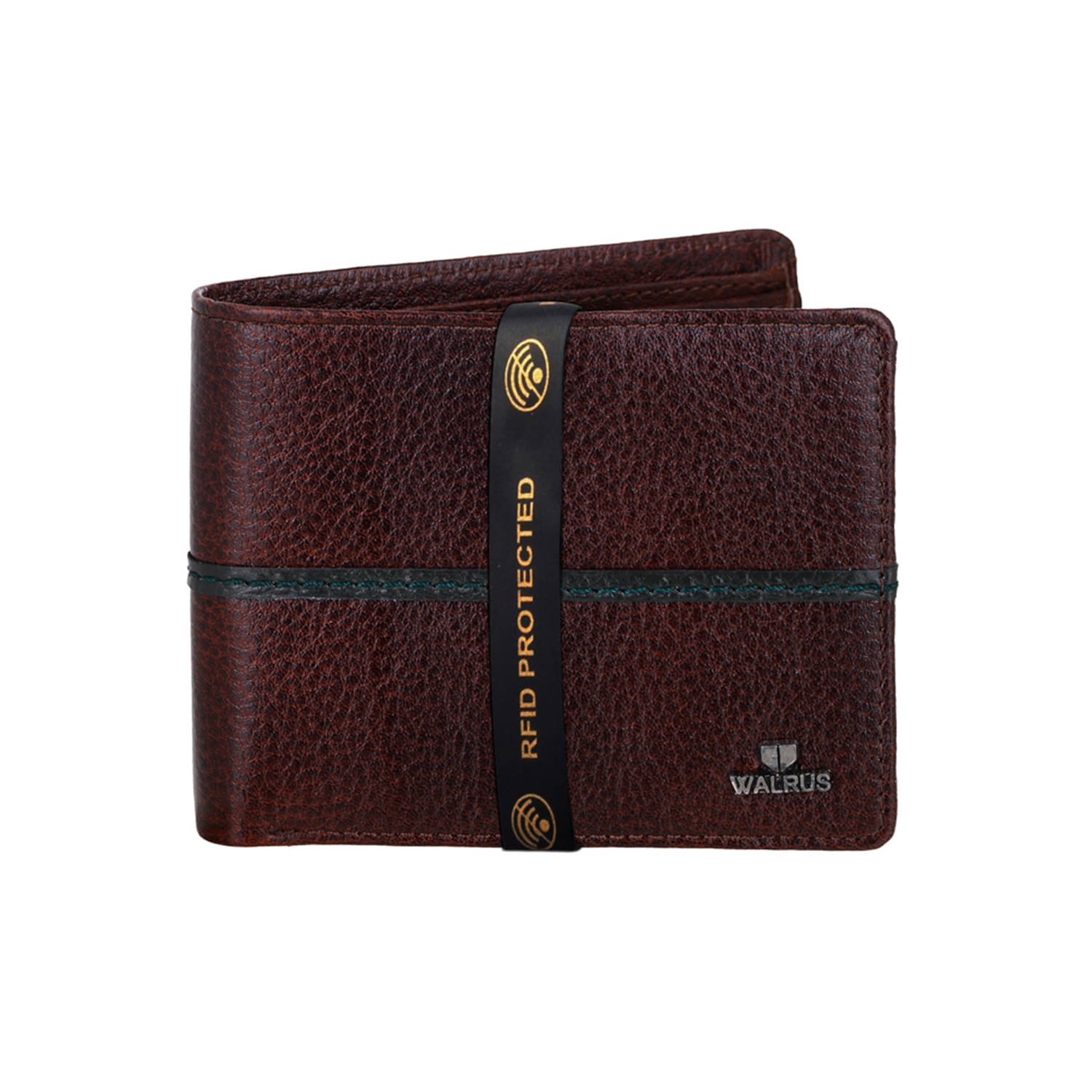     			Walrus PU Brown Casual Regular Wallet