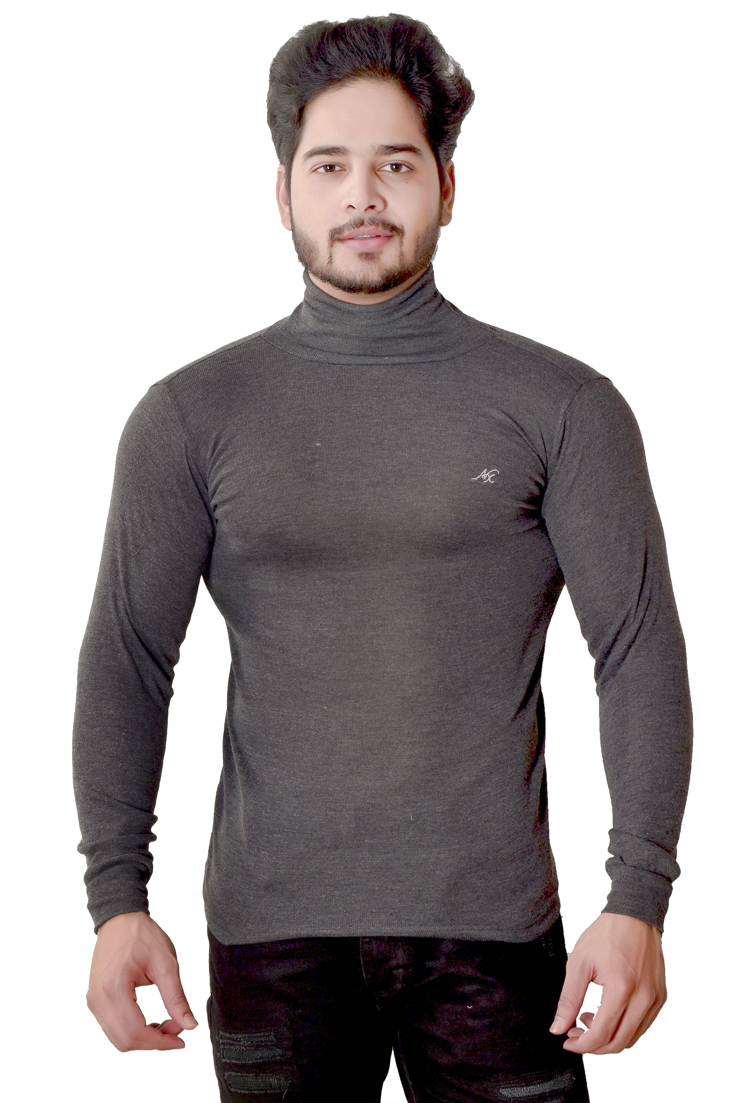 Awack Cotton Blend Grey Solids T-Shirt Awack Cotton Blend Grey Solids T-Shirt