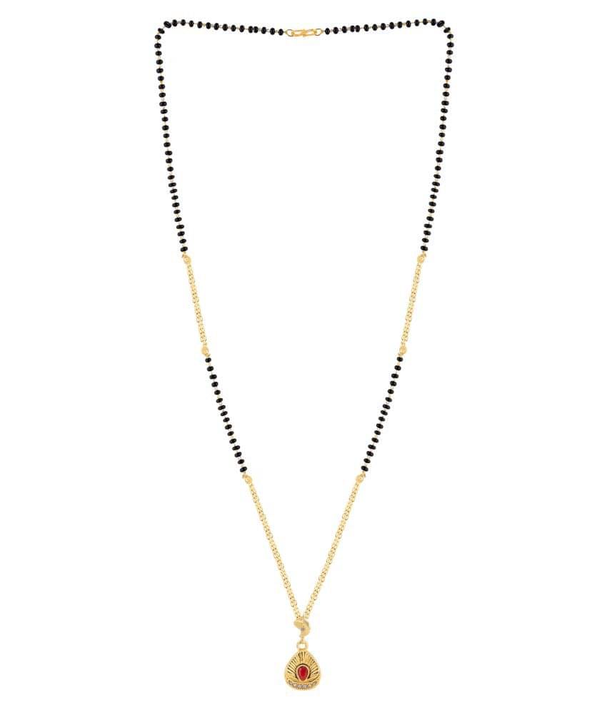 SILVER SHINE Gold Plated Daily Wear Simple Designer Pandent Mangalsutra For Women SILVER SHINE Gold Plated Daily Wear Simple Designer Pandent Mangalsutra For Women