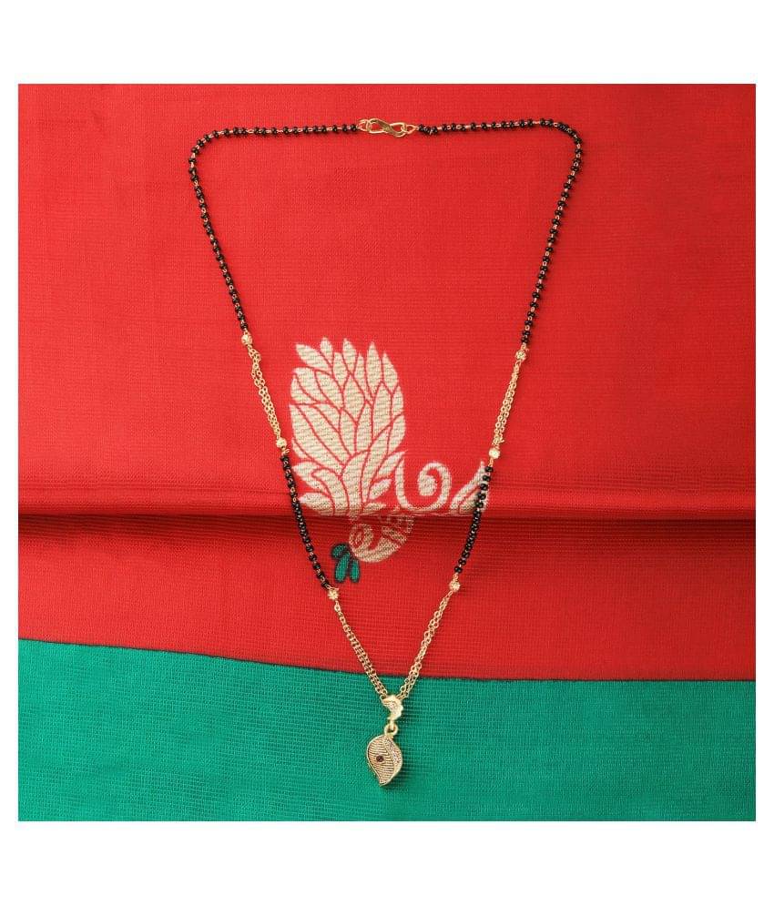 SILVER SHINE Party Wear Delicated Gold Plated Mangalsutra For Women SILVER SHINE Party Wear Delicated Gold Plated Mangalsutra For Women