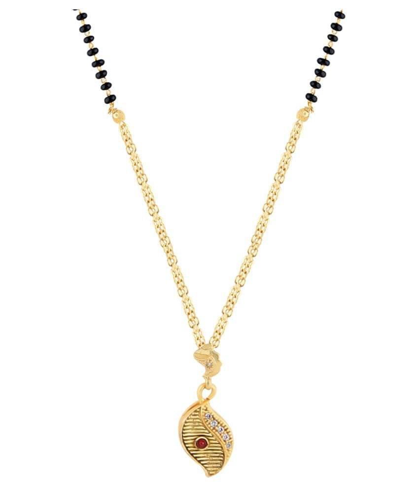    			SILVER SHINE Party Wear Delicated Gold Plated Mangalsutra For Women