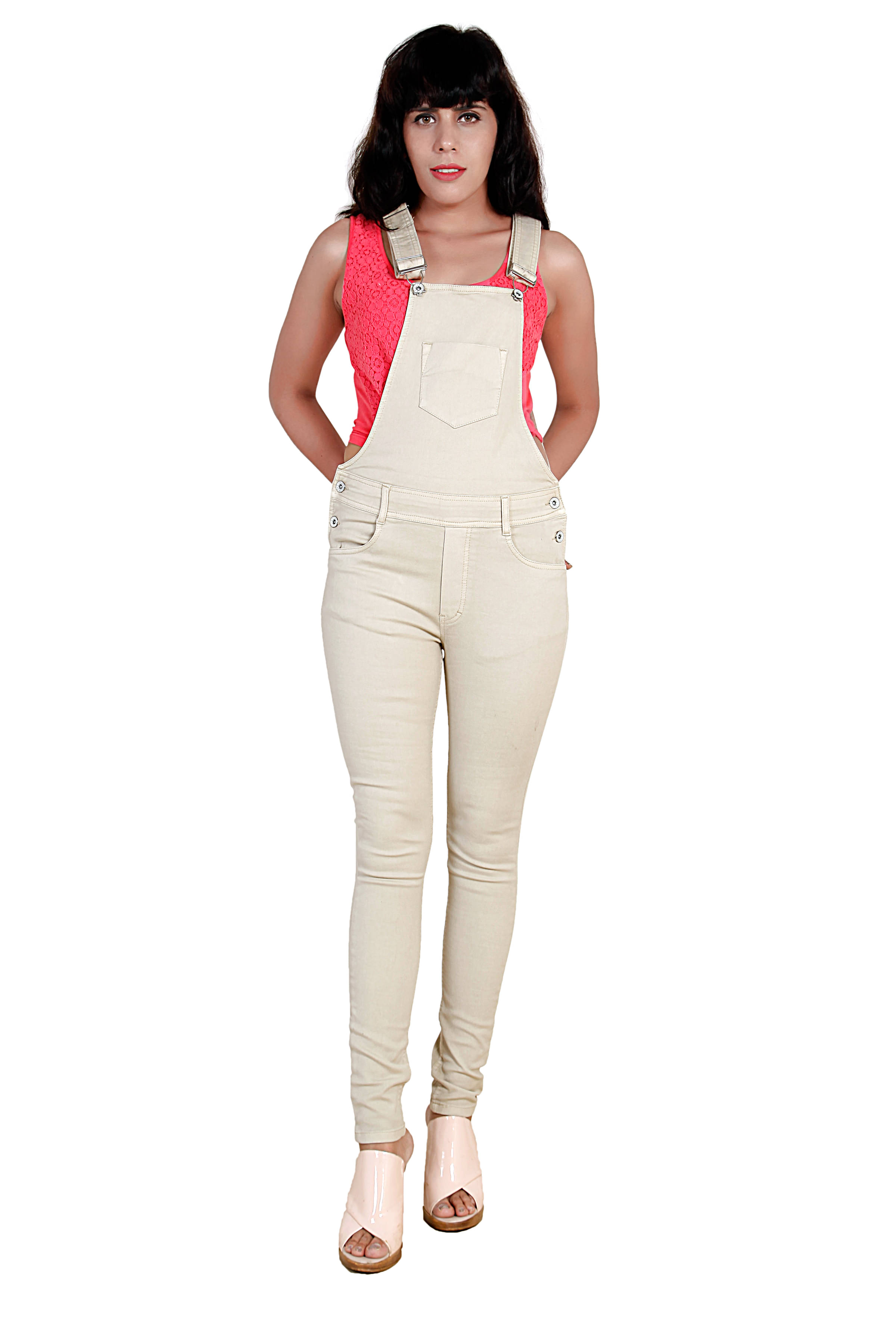 FCK-3 Beige Denim Jumpsuit FCK-3 Beige Denim Jumpsuit