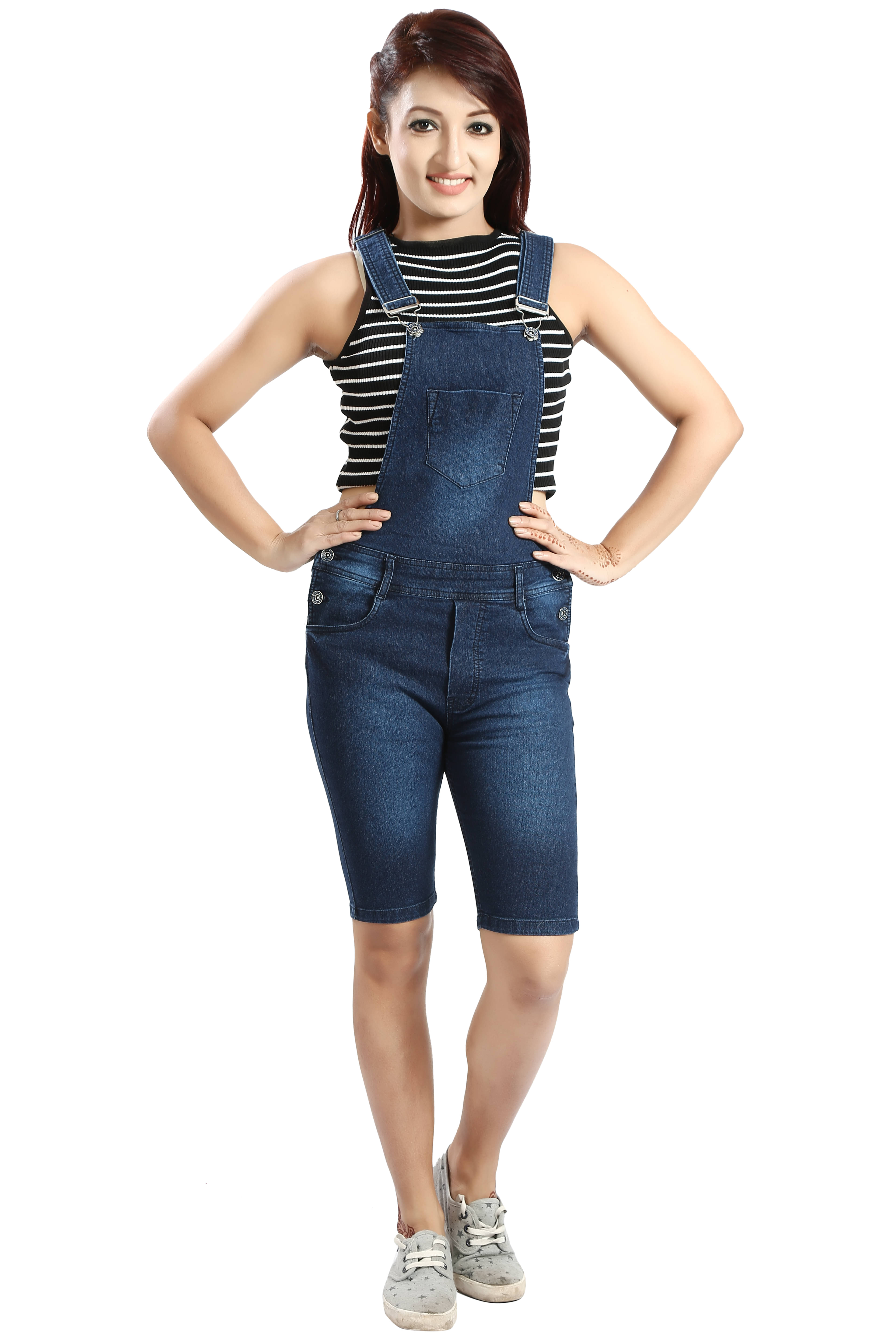     			FCK-3 Blue Denim Jumpsuit