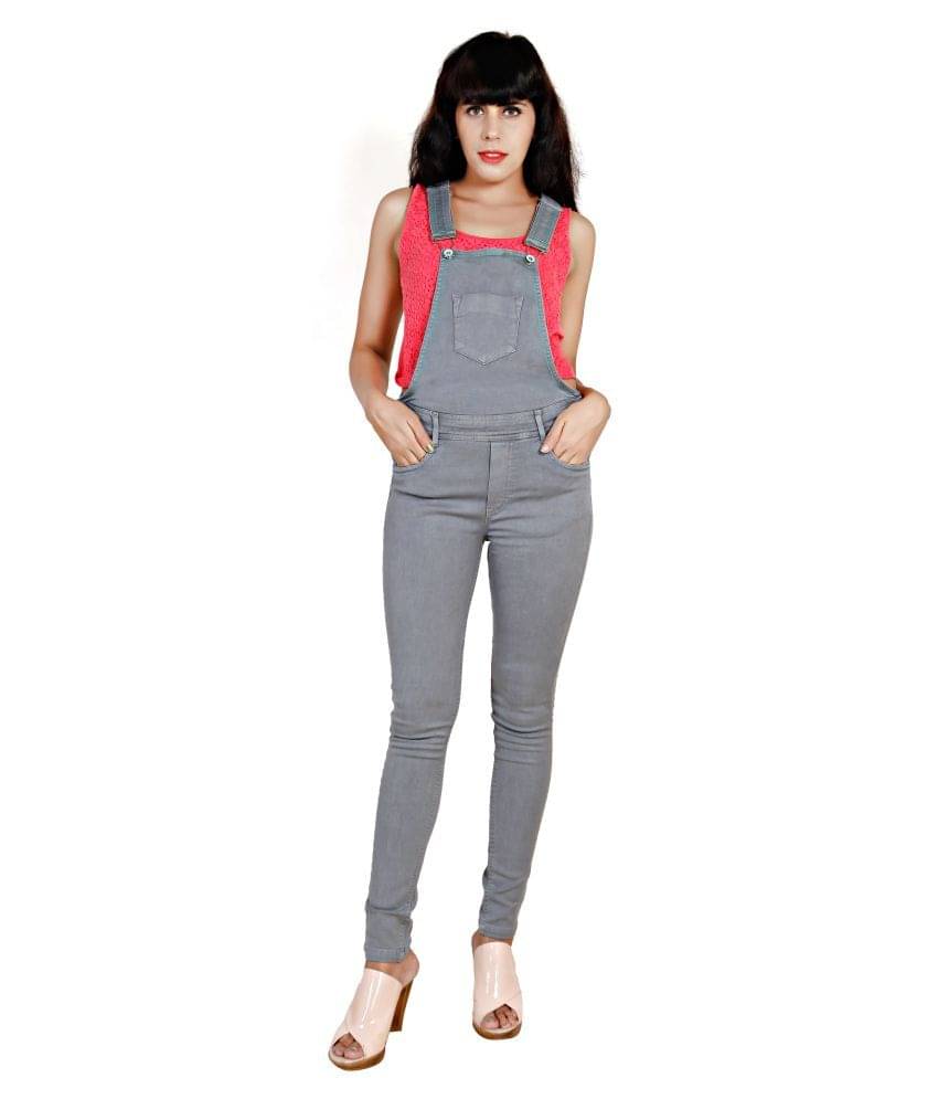     			FCK-3 Grey Denim Jumpsuit