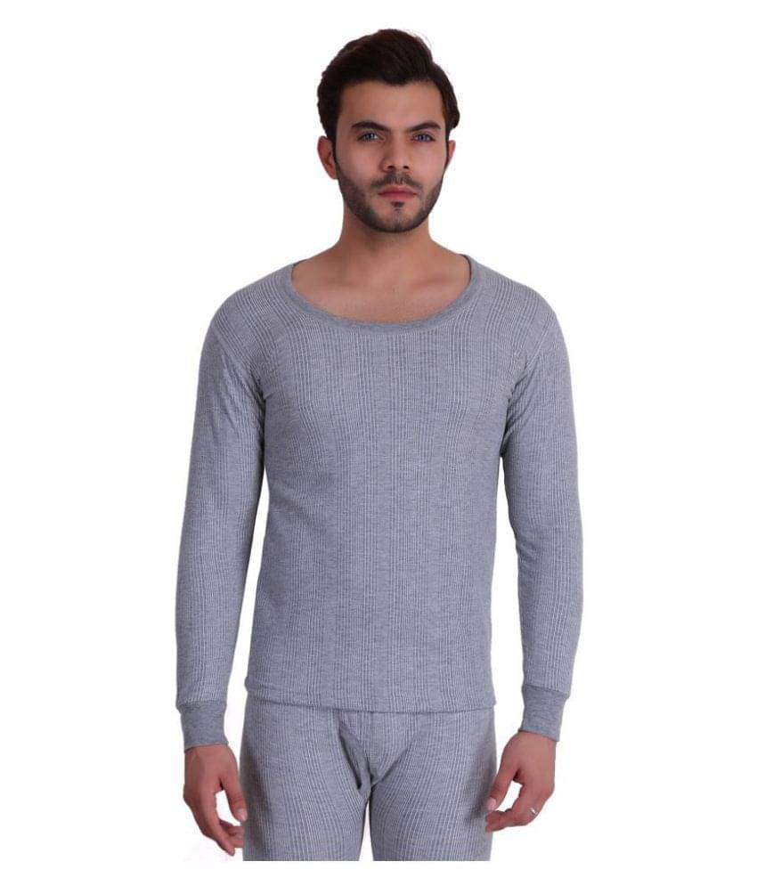     			TT - Light Grey Cotton Blend Men's Thermal Tops ( Pack of 1 )