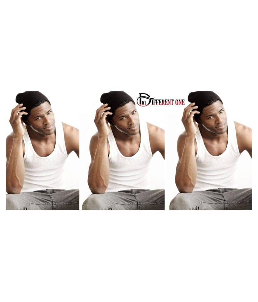 D1 DIFFERENT ONE White Vests Pack of 3 D1 DIFFERENT ONE White Vests Pack of 3