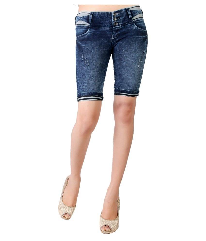     			FCK-3 Denim Hot Pants - Blue