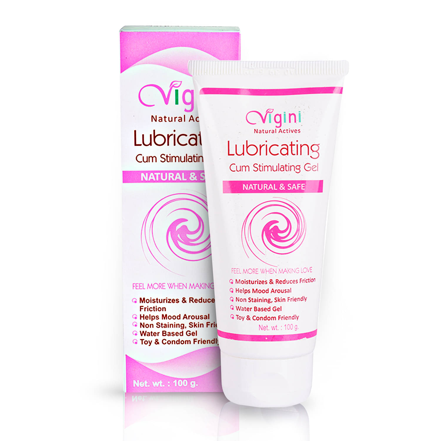     			Vigini 100% Natural Actives Intimate Lubricant Lube Massage Stimulating Gel Jelly Vaginal Moisturizer water based Gel Sexual Delay  Reduces Itching Dryness effective sensual Lubricating and for safe Lubrication Non staining as Oil Spray for Men, Women