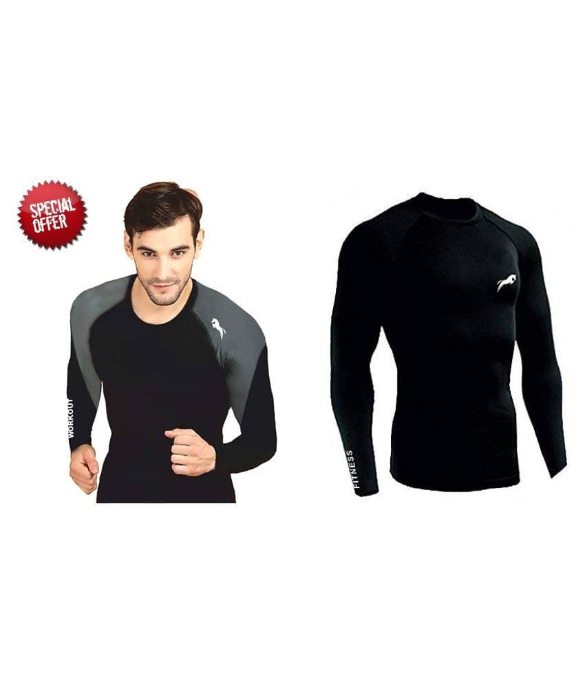 Just Rider Compression T-Shirt, Top Full Sleeve Plain Athletic Fit Multi Sports Cycling, Cricket, Football, Badminton, Gym, Fitness & Other Outdoor Inner Wear Just Rider Compression T-Shirt, Top Full Sleeve Plain Athletic Fit Multi Sports Cycling, Cricket, Football, Badminton, Gym, Fitness & Other Outdoor Inner Wear