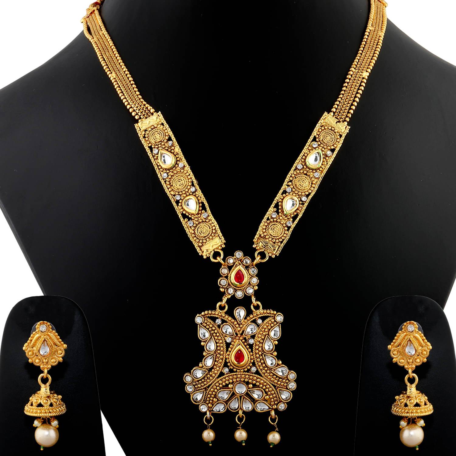     			Silver Shine Traditional Gold Choker Set For Women And Girl