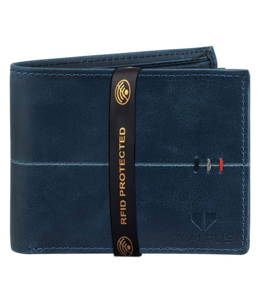 Walrus PU Blue Casual Regular Wallet - Handbags | Buy online on ZillyBuy