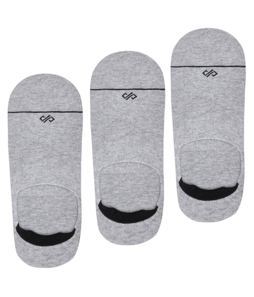     			Dynamocks Gray Casual No Show Socks Pack of 3