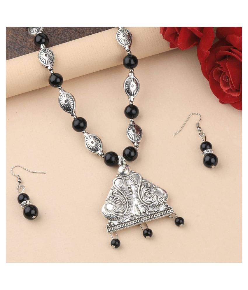     			Silver Shine Alloy Silver Contemporary Contemporary/Fashion Antique Necklaces Set