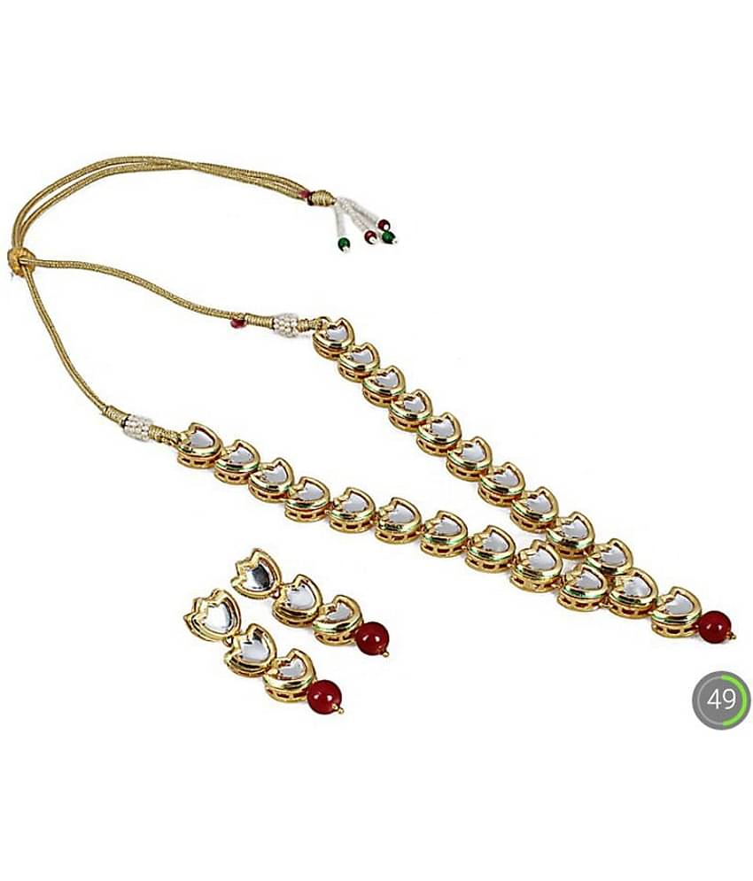 gilher Copper Golden Contemporary Contemporary/Fashion Gold Plated Necklaces Set