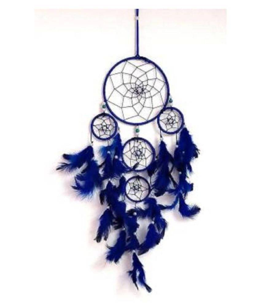 jsk collection Feather Blue Dream Catcher - Pack of 1 ( X cms ) jsk collection Feather Blue Dream Catcher - Pack of 1 ( X cms )