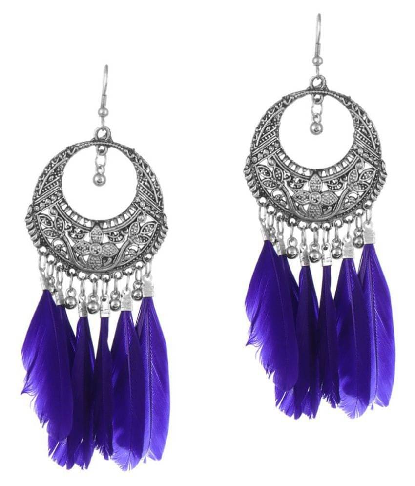     			Darshini Designs daily wear blue colour earrings for women and girl.