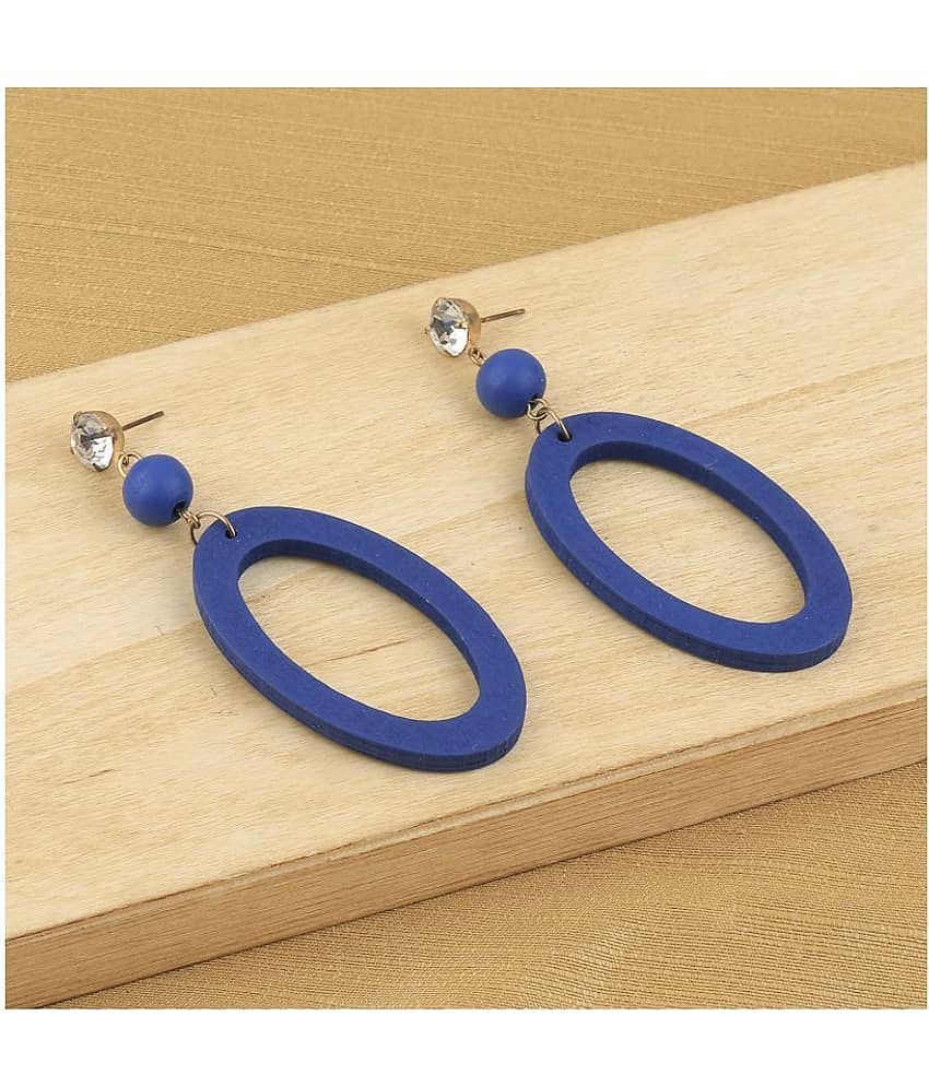 SILVER SHINE Antique Natural Wooden Diamond Dangler Earrings for Girls and Women. - Earrings | Buy online on ZillyBuy