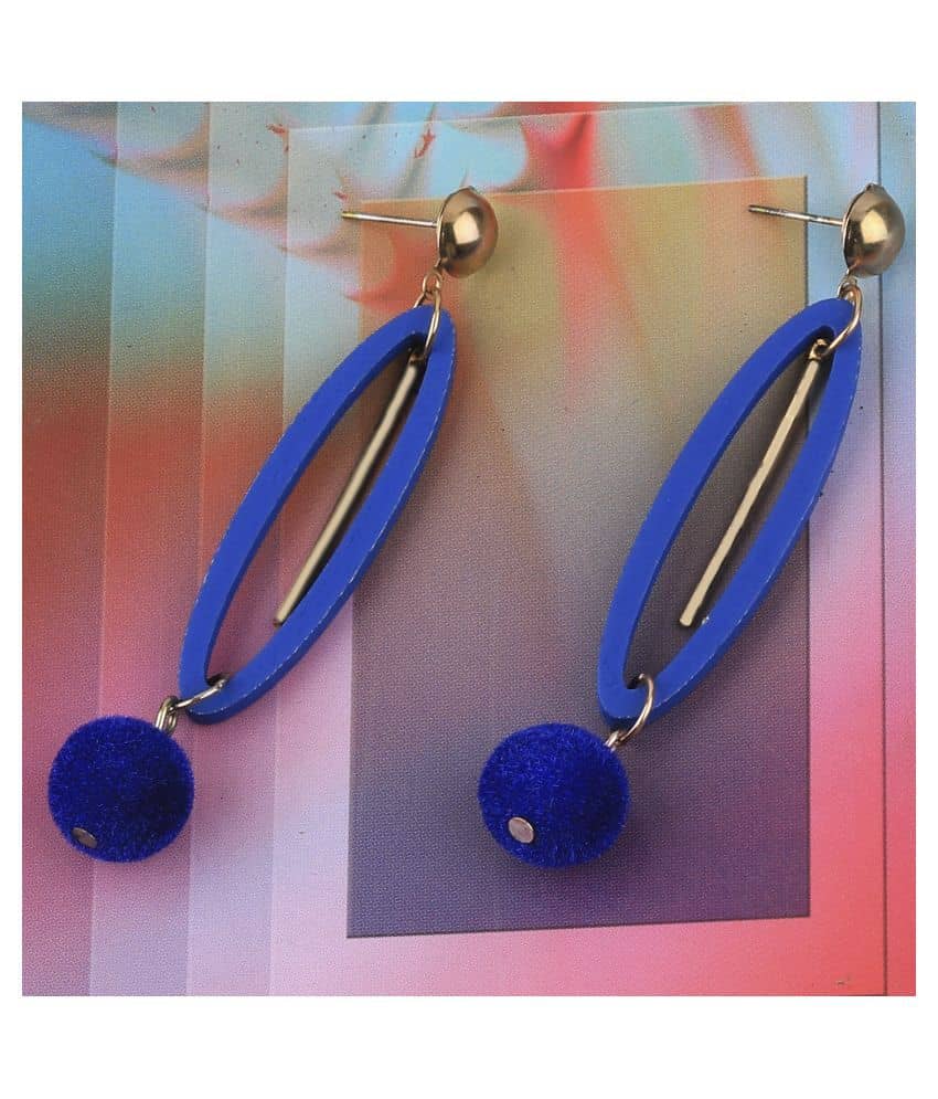 SILVER SHINE Beautiful Stylish Wooden Light Weight Dangler Earrings for Girls and Women. - Earrings | Buy online on ZillyBuy