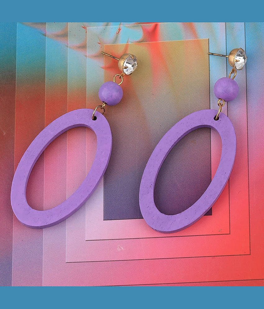 SILVER SHINE Designer Alegent Diamond Wooden Light Weight Earrings for Girls and Women. - Earrings | Buy online on ZillyBuy