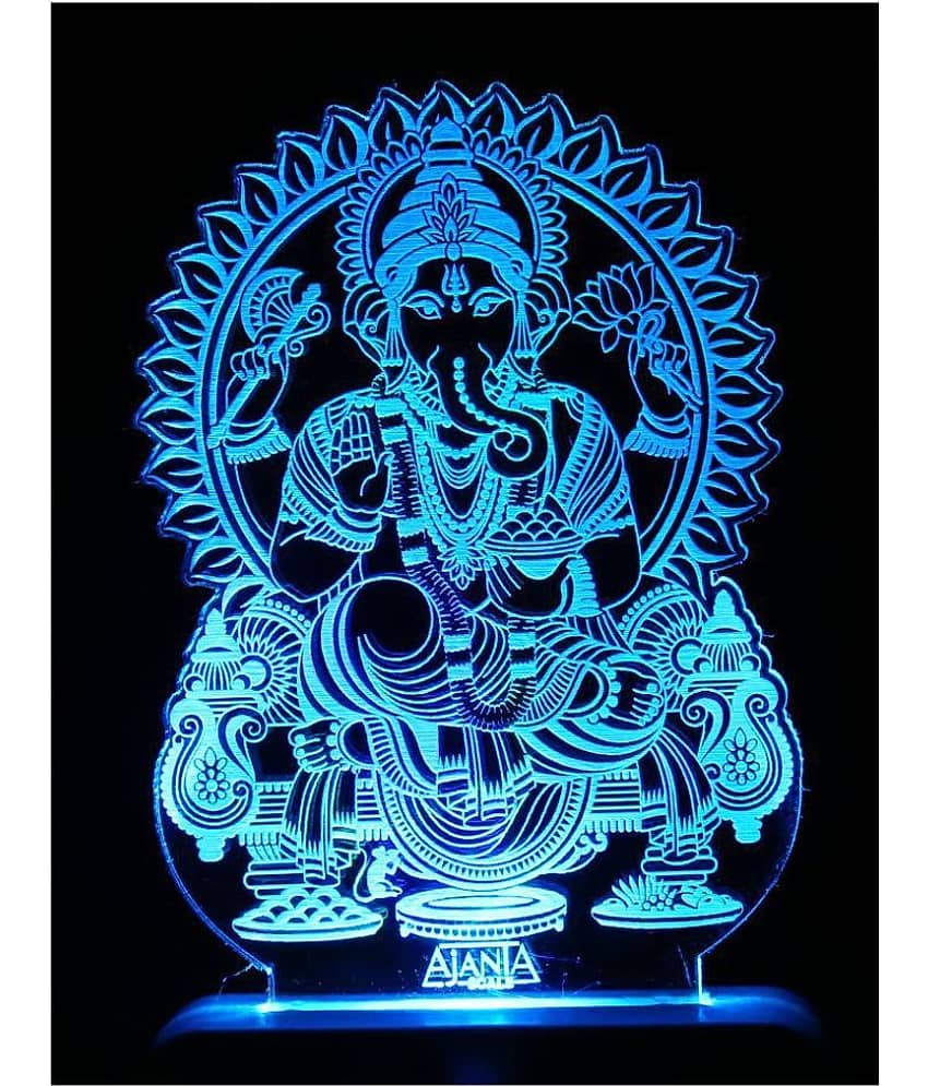 SUPER AJANTA 2027 Lord Ganesh Vighnharta 3D Night Lamp Multi - Pack of 1 - Electricals | Buy online on ZillyBuy