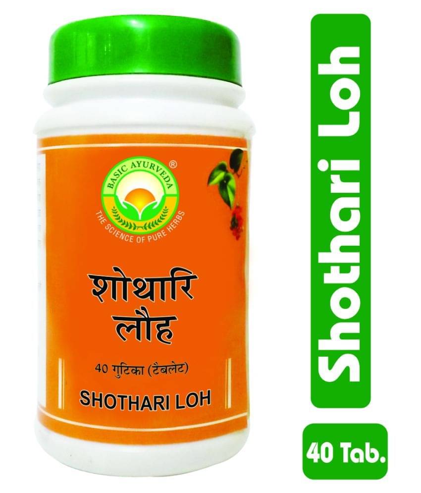     			Basic Ayurveda Shothari Loh Tablet 40 no.s Pack Of 4