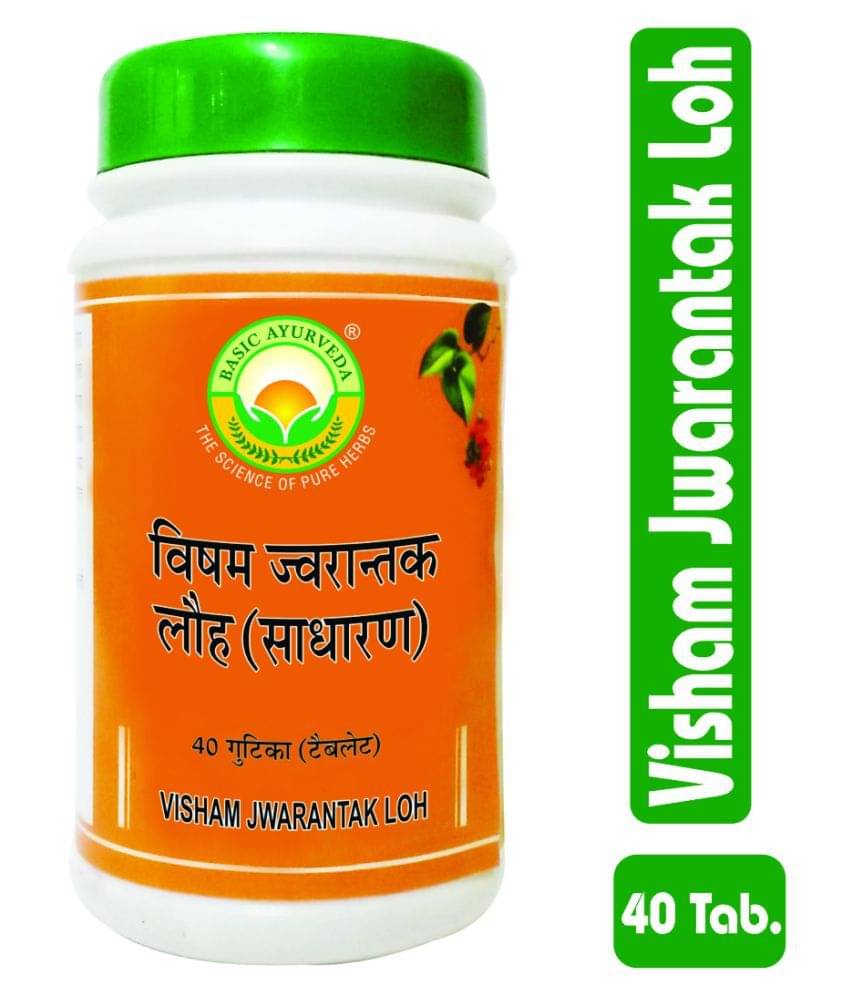 Basic Ayurveda Visham Jwarantak Loh Tablet 40 no.s Pack Of 4     			Basic Ayurveda Visham Jwarantak Loh Tablet 40 no.s Pack Of 4