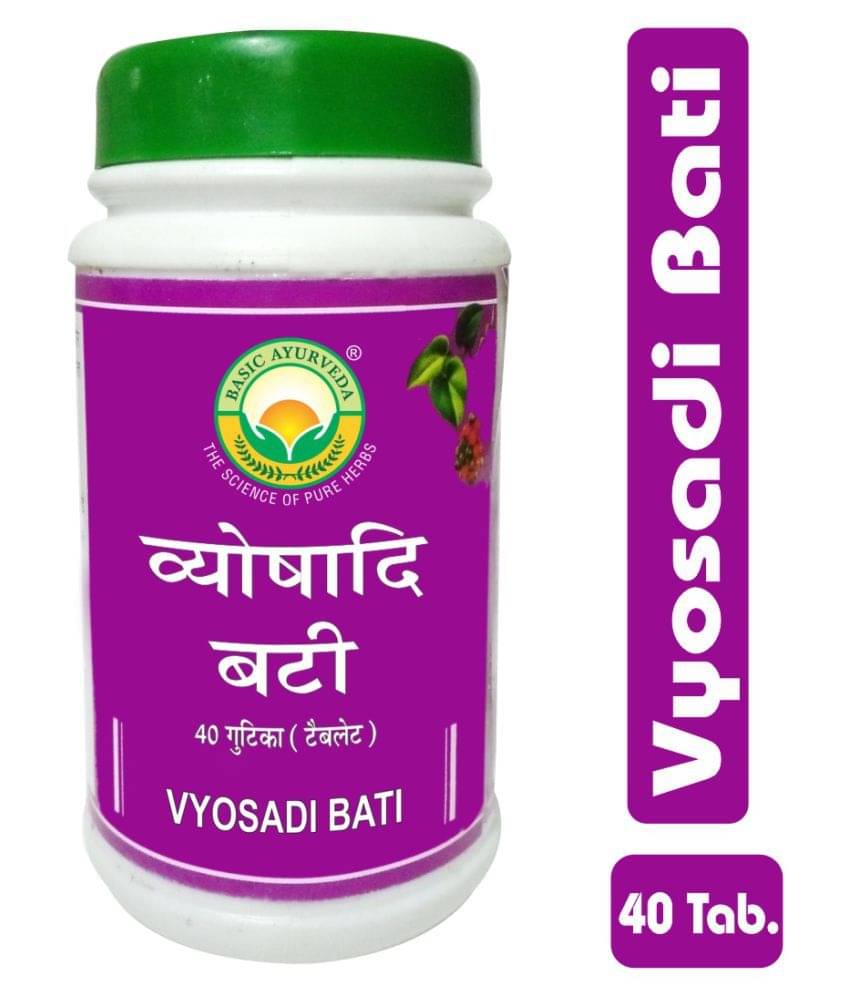Basic Ayurveda Vyasadi Bati Tablet 40 no.s Pack Of 5 Basic Ayurveda Vyasadi Bati Tablet 40 no.s Pack Of 5