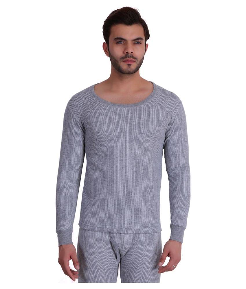 TT Pack of 1 Cotton Blend Thermal Tops For Men's ( Light Grey ) TT Pack of 1 Cotton Blend Thermal Tops For Men's ( Light Grey )
