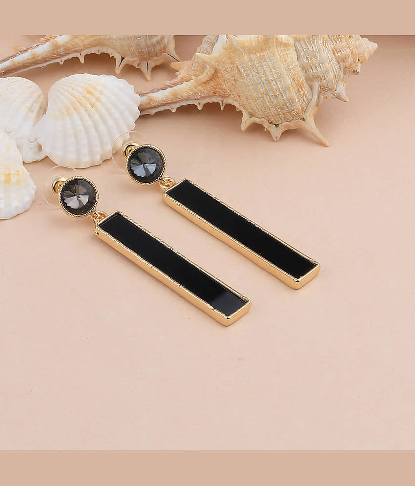SILVER SHINE Antique Gold Plated Party Wear Long Dangle Earring For Women Girl - Earrings | Buy online on ZillyBuy