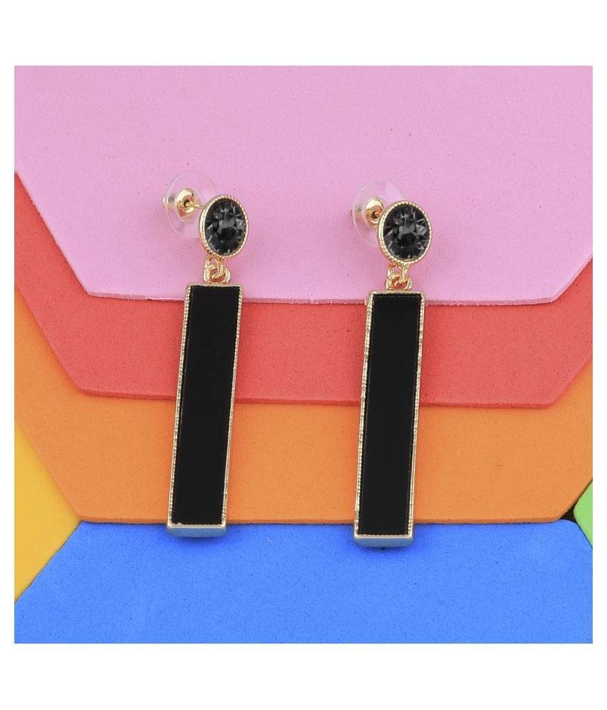     			SILVER SHINE Antique Gold Plated Party Wear Long Dangle Earring For Women Girl