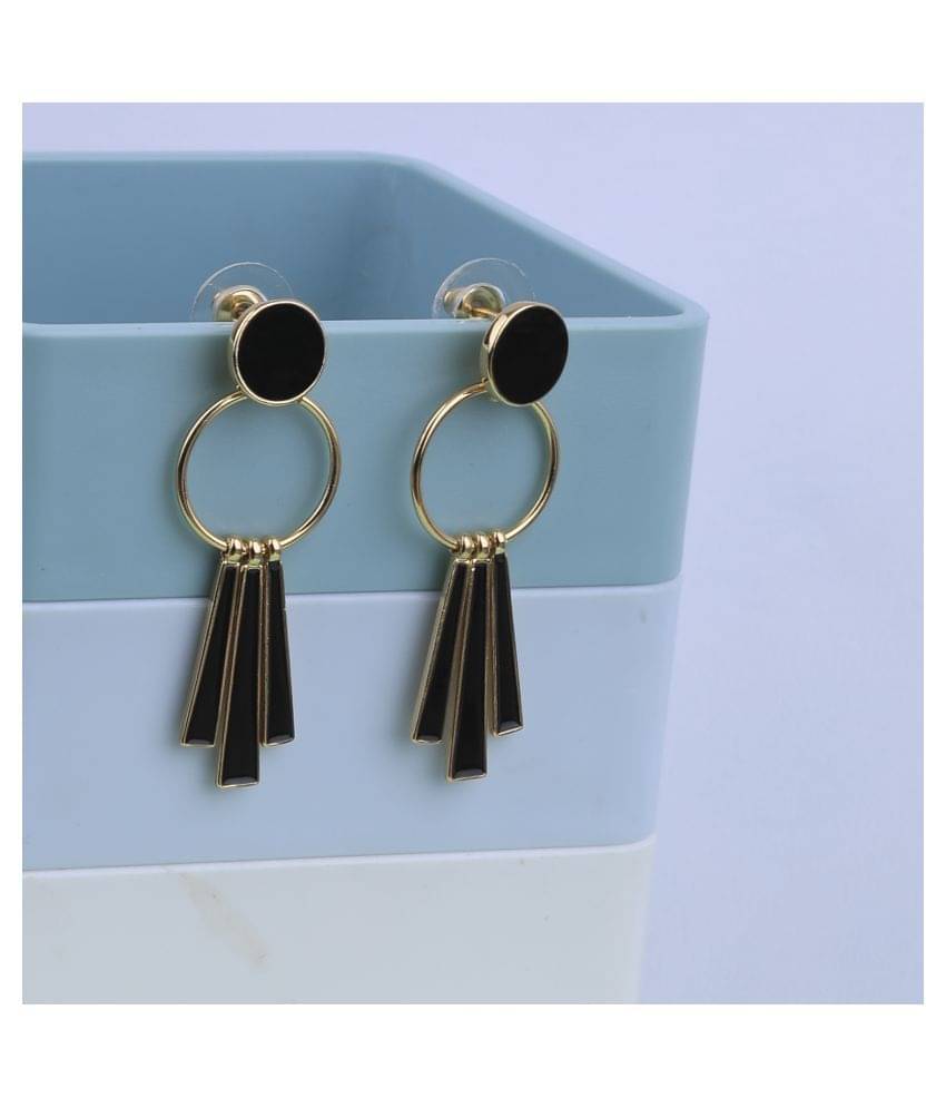 SILVER SHINE Exclusive Gold Plated Charm Party Wear Dangle Earring For Women Girl SILVER SHINE Exclusive Gold Plated Charm Party Wear Dangle Earring For Women Girl