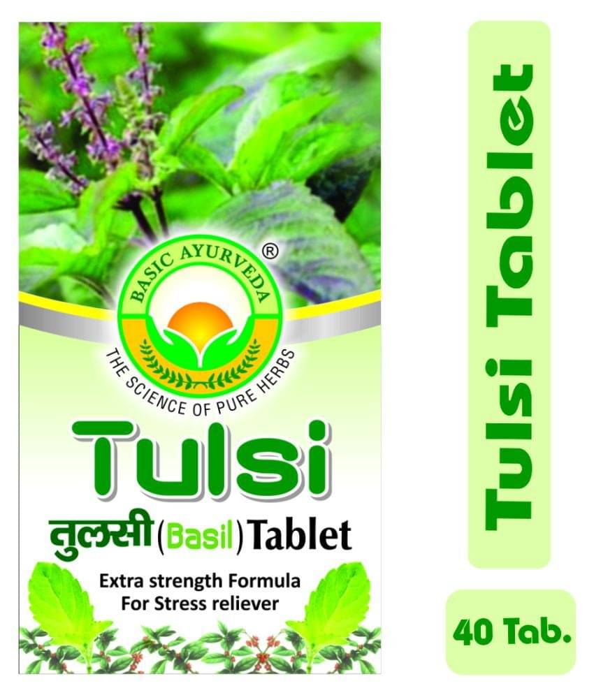 Basic Ayurveda Tulsi (Basil) Tablet Tablet 40 no.s Pack Of 4     			Basic Ayurveda Tulsi (Basil) Tablet Tablet 40 no.s Pack Of 4