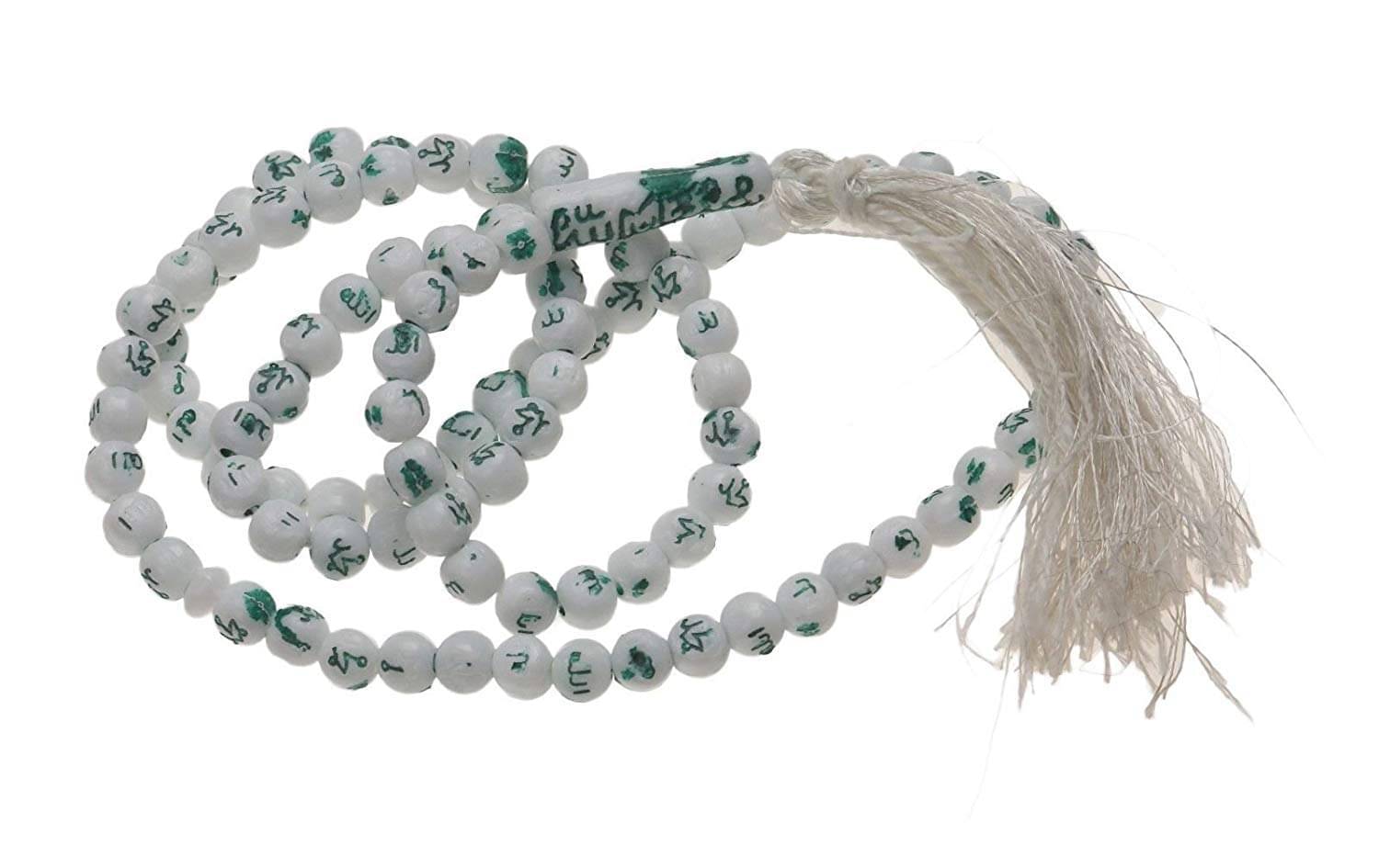Ajmer Sharif Dargah Khwaja Garib Nawaz Blessed Beads Mala Eid Ramadan Muslim (Mu White Plastic Nauticals - Pack of 2 Ajmer Sharif Dargah Khwaja Garib Nawaz Blessed Beads Mala Eid Ramadan Muslim (Mu White Plastic Nauticals - Pack of 2