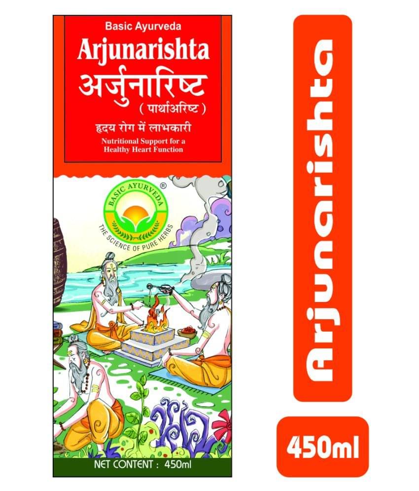 Basic Ayurveda Arjunarishta Liquid 450 ml Pack Of 4 Basic Ayurveda Arjunarishta Liquid 450 ml Pack Of 4