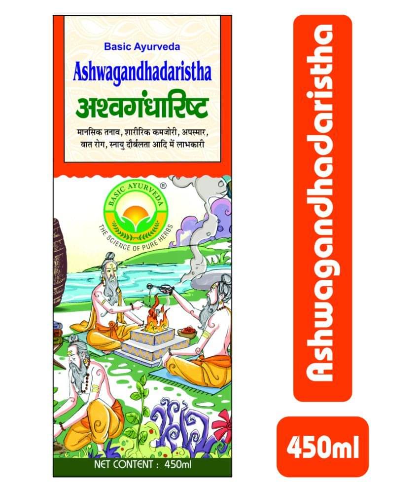     			Basic Ayurveda Ashwagandharistha Liquid 450 ml Pack of 3