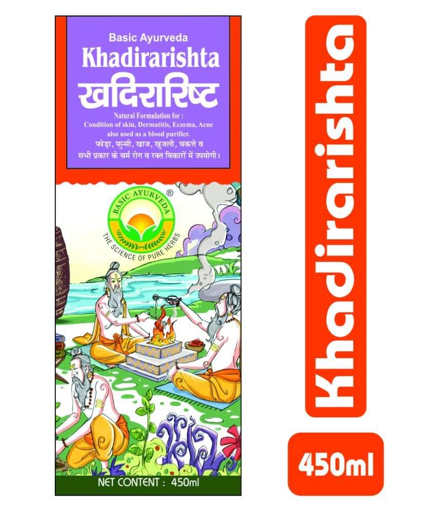     			Basic Ayurveda Khadirarishta Liquid 450 ml Pack Of 4