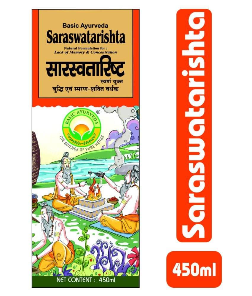     			Basic Ayurveda Saraswatarishta Liquid 450 ml Pack of 3