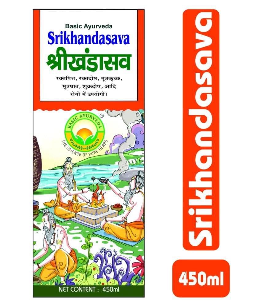     			Basic Ayurveda Srikhandasava Liquid 450 ml Pack of 3