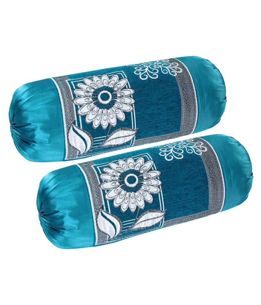 MAHALUXMI COLLECTION Set of 2 Velvet Bolster Covers