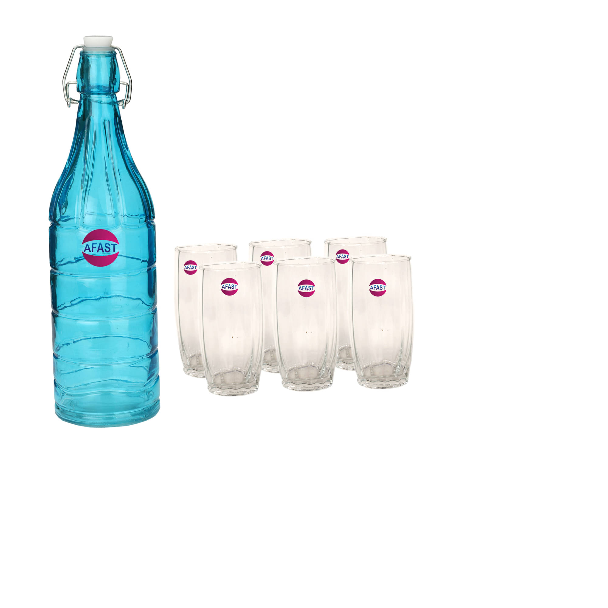 Somil Glass Bottle Glass Set, Transparent, Pack Of 7, 1000 ml Somil Glass Bottle Glass Set, Transparent, Pack Of 7, 1000 ml