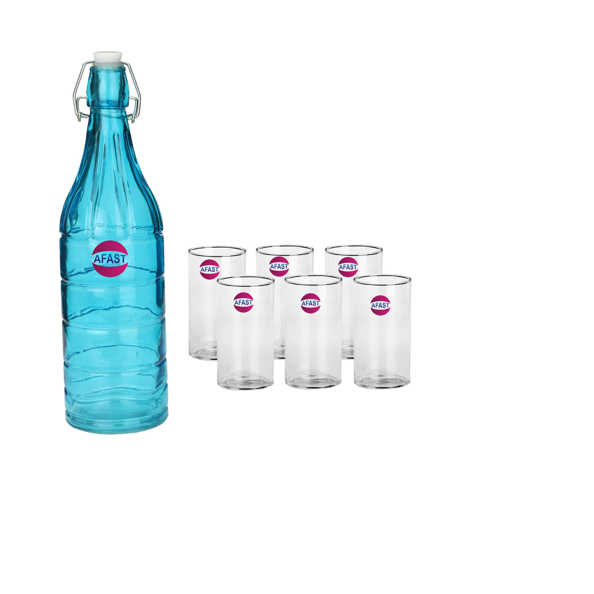 Somil Glass Bottle Glass Set, Transparent, Pack Of 7, 1000 ml Somil Glass Bottle Glass Set, Transparent, Pack Of 7, 1000 ml