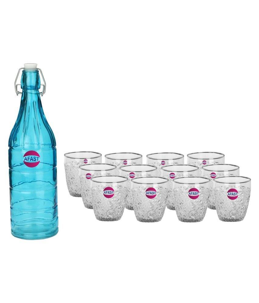 Somil Glass Bottle Glass Set, Transparent, Pack Of 13, 1000 ml Somil Glass Bottle Glass Set, Transparent, Pack Of 13, 1000 ml
