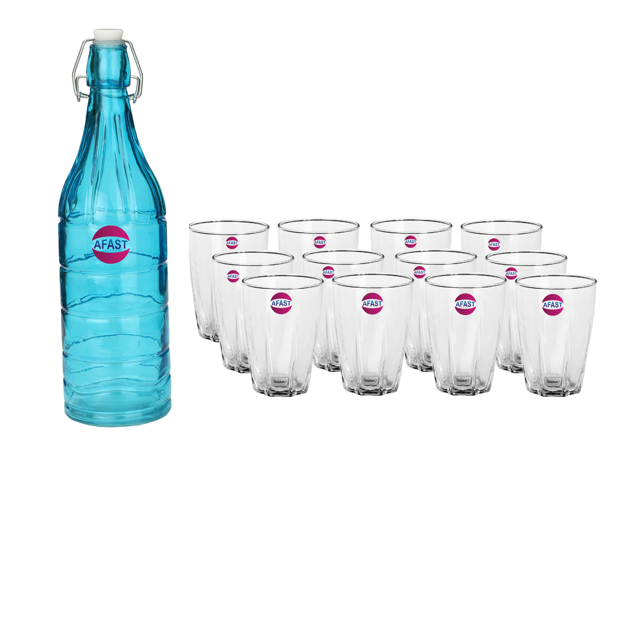Somil Glass Bottle Glass Set, Transparent, Pack Of 13, 1000 ml Somil Glass Bottle Glass Set, Transparent, Pack Of 13, 1000 ml
