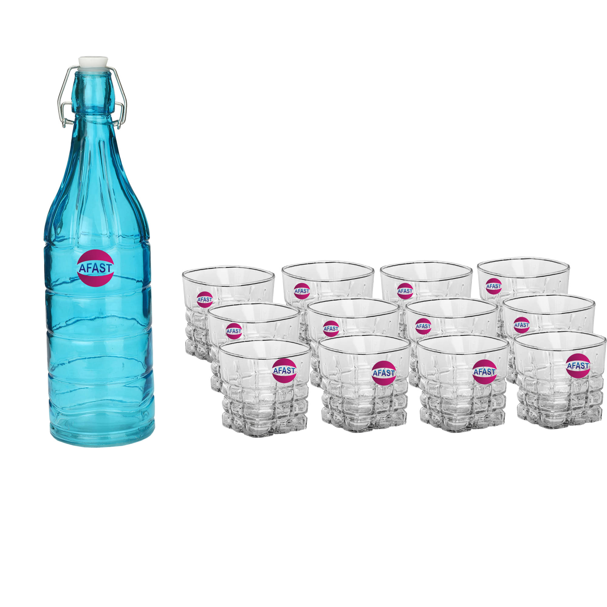 Somil Glass Bottle Glass Set, Transparent, Pack Of 13, 1000 ml Somil Glass Bottle Glass Set, Transparent, Pack Of 13, 1000 ml