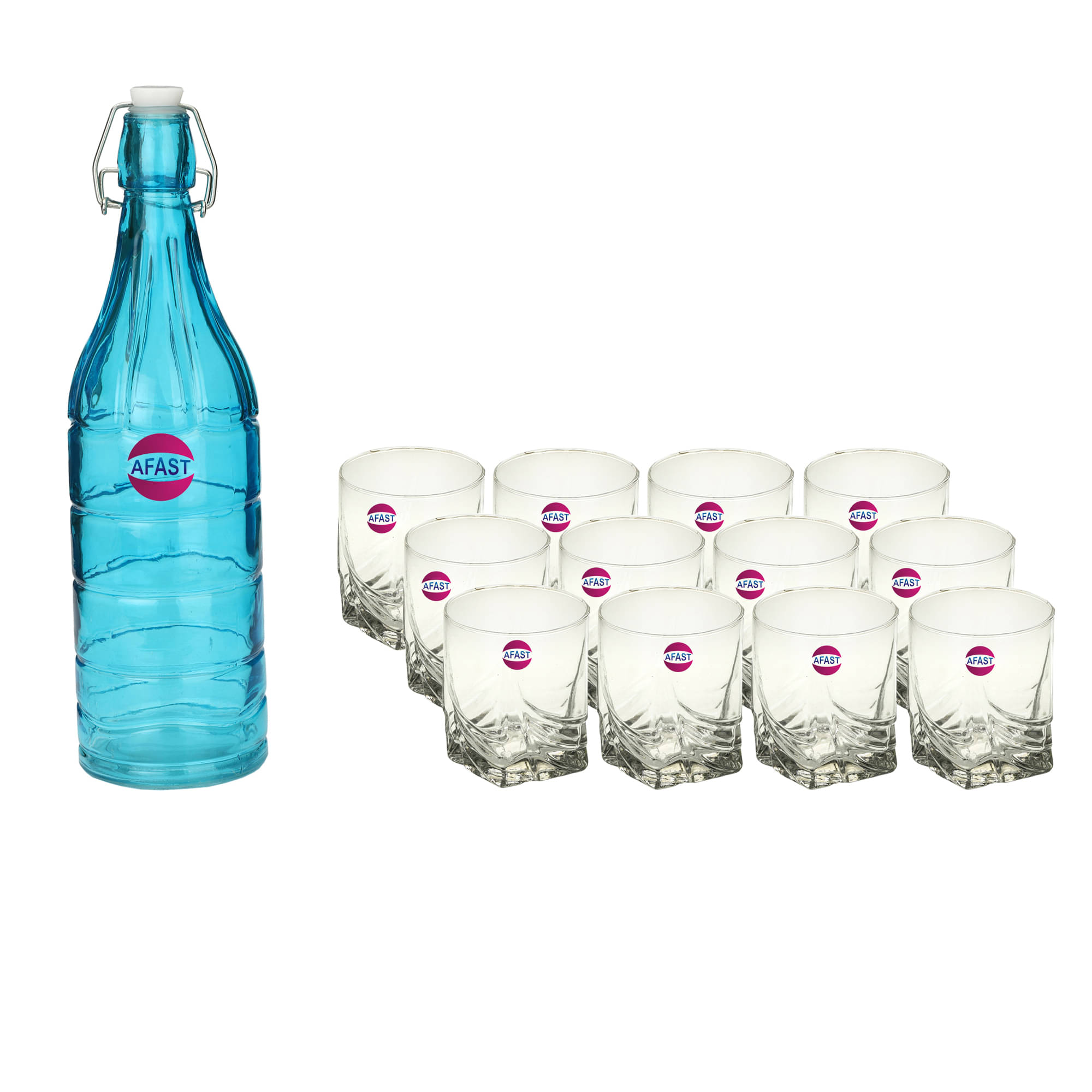 Somil Glass Bottle Glass Set, Transparent, Pack Of 13, 1000 ml Somil Glass Bottle Glass Set, Transparent, Pack Of 13, 1000 ml