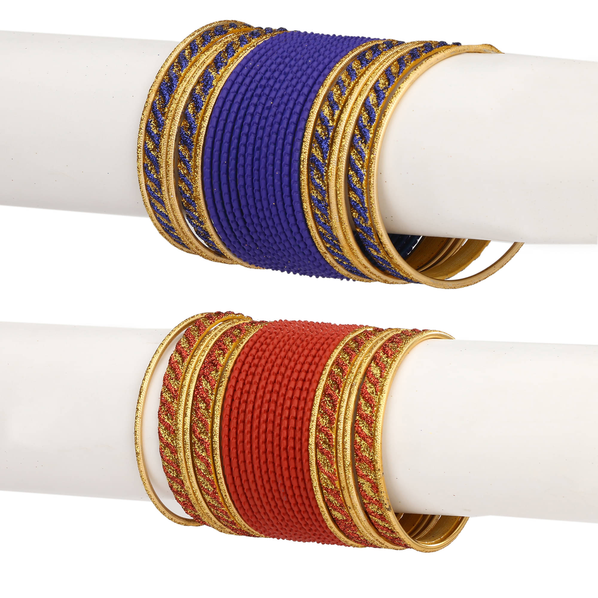     			AFAST Colorful Combo Of 2 Metal Bangle Set, For Party And Daily Use, 24 Bangle Each Color